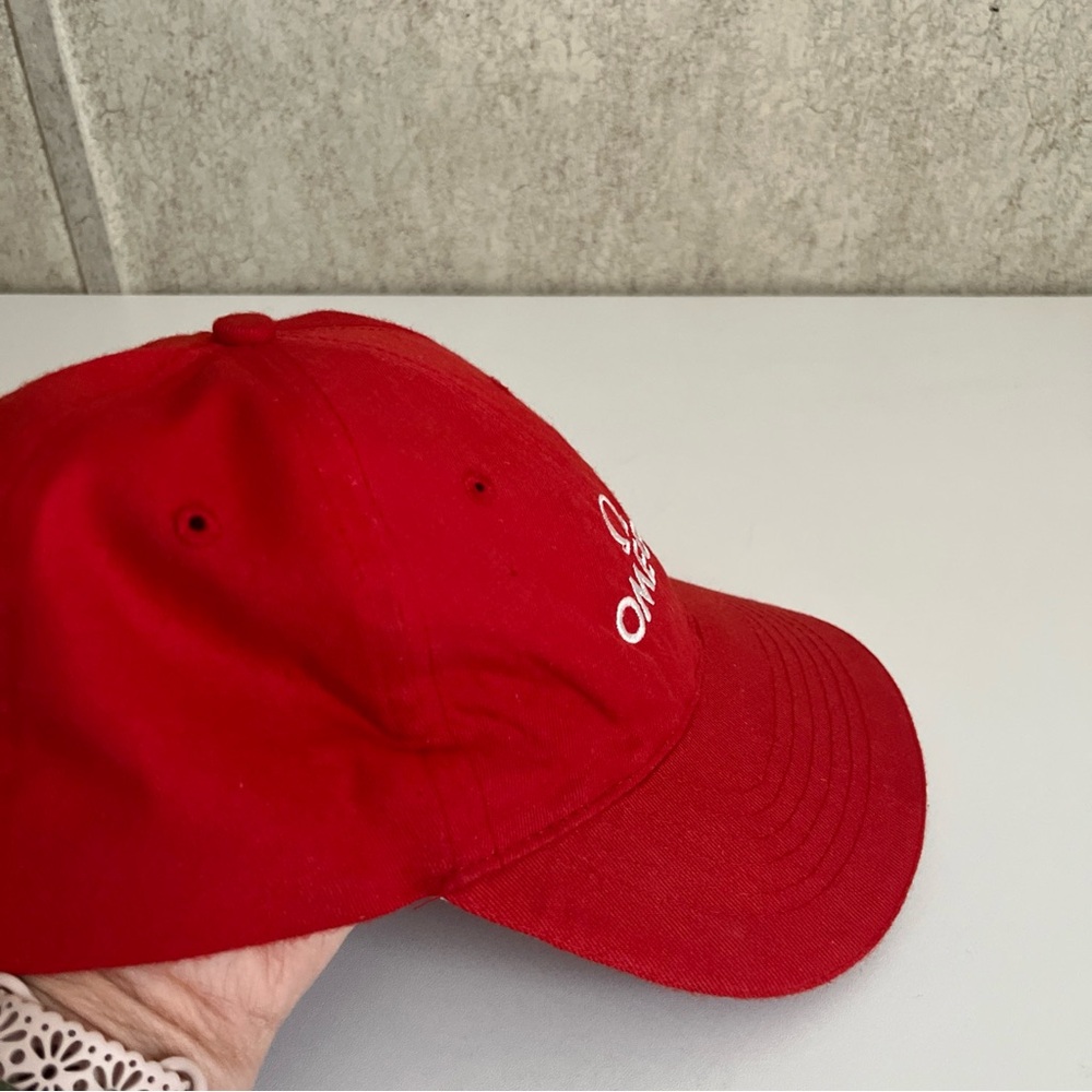 Omega Bold Red Logo Cap White Embroidered Promotional rare ball cap - Picture 6 of 8